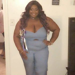 Chambray Jumpsuit w/ cutout